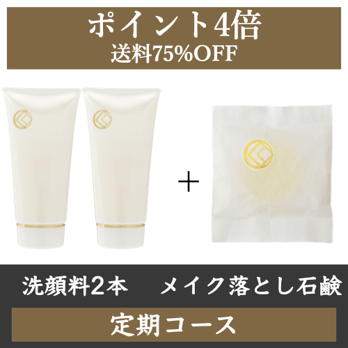 【定期コース P4倍】洗顔料2本+メイク落とし1個