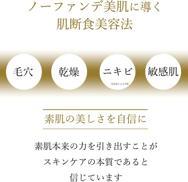 ノーファンデ美肌に導く肌断食