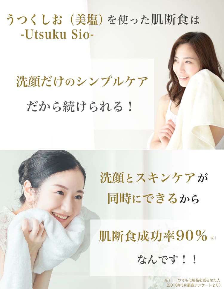 うつくしおを使った肌断食